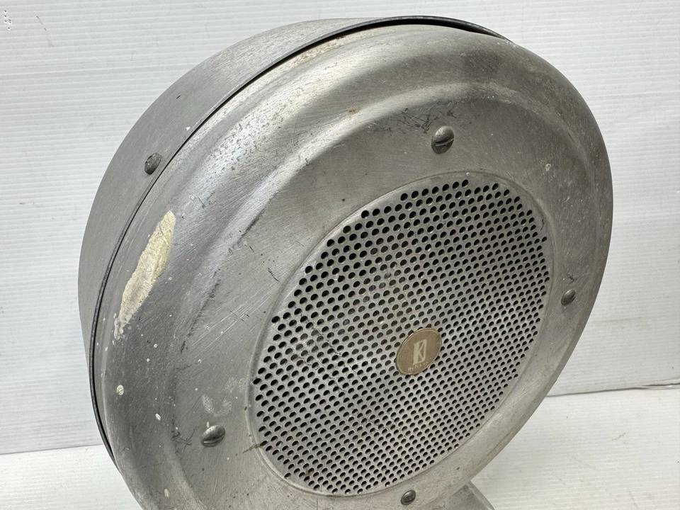 批量 2 件 Dukane Chrome 学校 PA 对讲扬声器 9935-B 复古 20 世纪 60 年代 铝 — 第 3/4 张图片