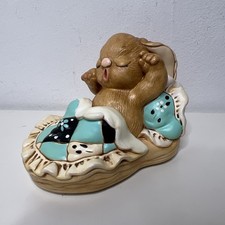Vintage Pendelfin Rabbit SNUGGLES AWAKE Hand Painted Stonecraft VGC Rare