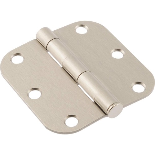 Hillman 5/8" Round Corner Door Hinge Satin Nickel (3-1/2") 852594