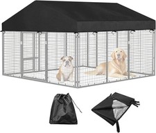 10x10 Waterproof Dog Kennel Cover 600D Oxford Fabric Outdoor Dog House Roof