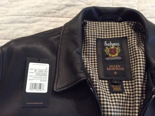 New 2026 SCHOTT NYC Delivery Black Lambskin leather jacket Men's Size L image 4
