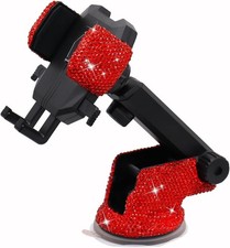 Bling Car Phone Mount Holder,Shiny Crystal Rhinestone Phone Stand for Women and