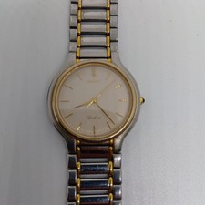 Seiko Dolce Quartz Watch Silver Gold Stainless Steel 32mm Confirmed Working