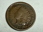 1864 bronze INDIAN HEAD U.S. Cent. Good+ detail, with issues. #q3