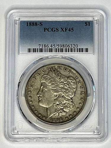 1888-S Morgan Silver Dollar PCGS XF45 ~ Nice Original Coin ~ Free Shipping