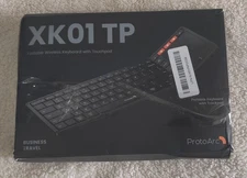 ProtoArc XK01TP Foldable Wireless Bluetooth Keyboard Touchpad Phone Stand +Case 