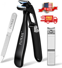 Long Handle Toe Nail Clippers Seniors Angled Wide Jaw Thick Nails Catcher Men