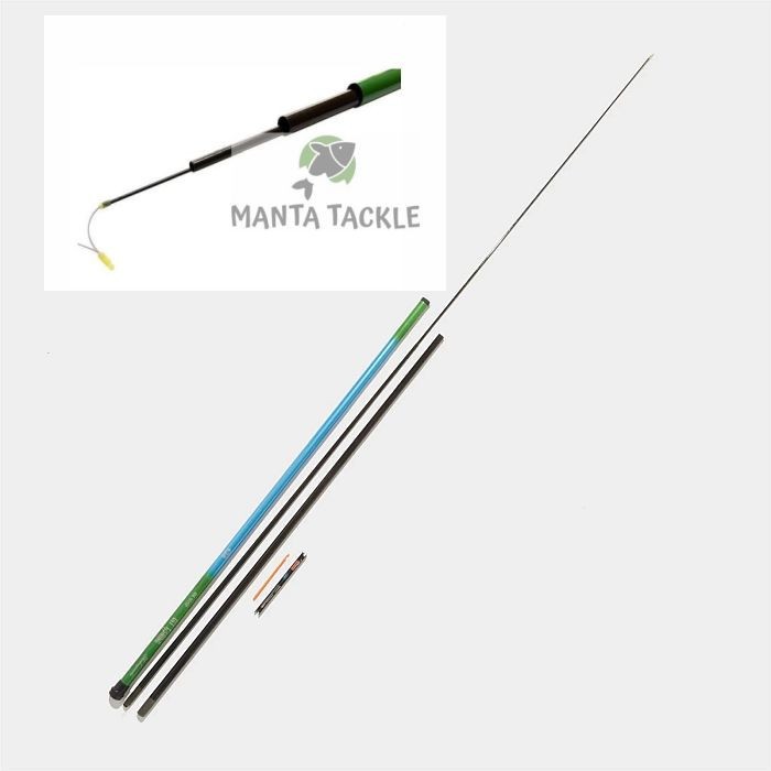 NEW 4m Margin Telescopic Elasticated Lake Canal Whip +  Pole Rig + Disgorger