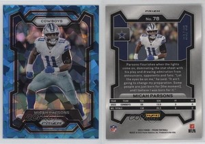 2023 Panini Prizm Blue Ice Prizm /99 Micah Parsons #78