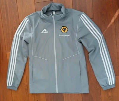 Adidas graue Jacke Wölfe Windbreaker Trainingsmantel - Top Zustand