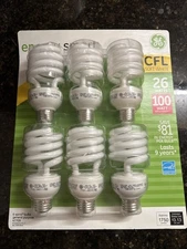 GE 26-Watt Energy Smart Fluorescent Light Bulbs 6 Pack 100 Watt Replacement