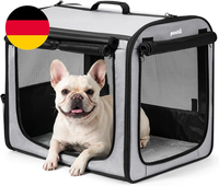 pecute Hundetransportbox Stabil Hundebox Auto Faltbar Transportbox Hund 61 X 52