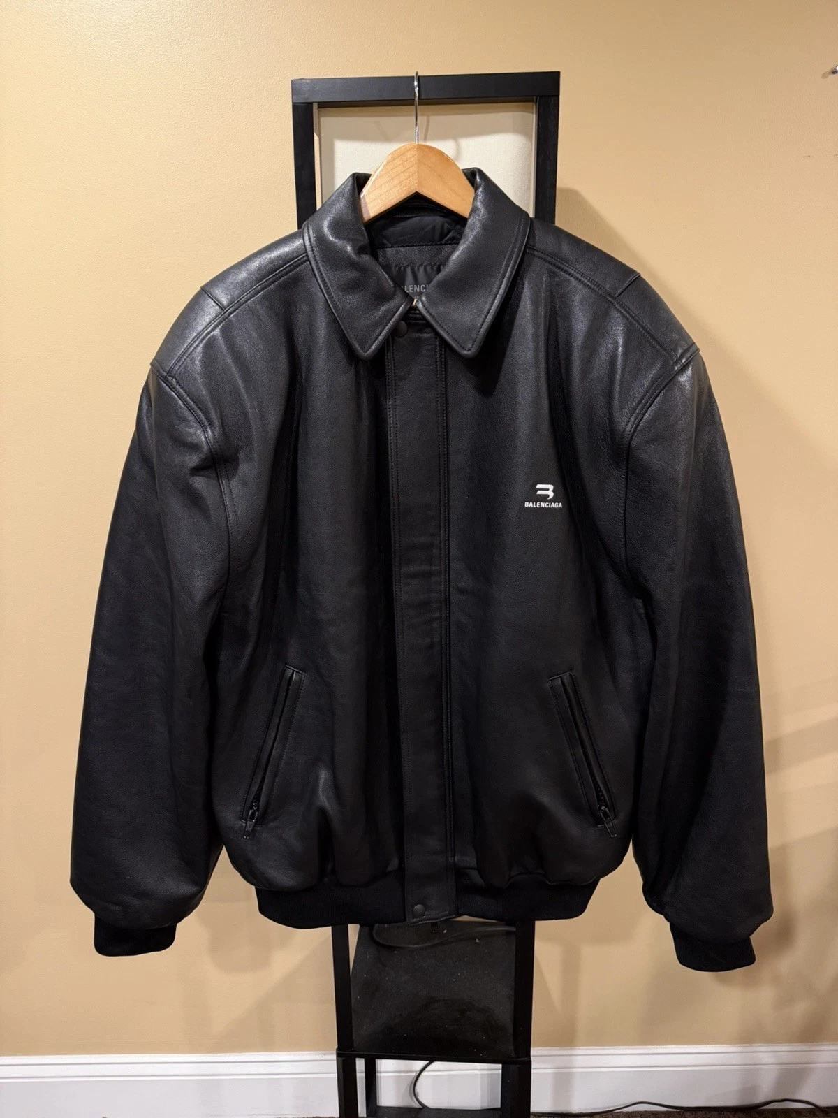 Balenciaga — Balenciaga Demna Sport B Taxi Blouson Leather Bomber Jacket