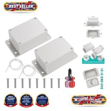 Durable 2-Pc Off-White  Project Boxes with Fixed Ear Design for Electronics