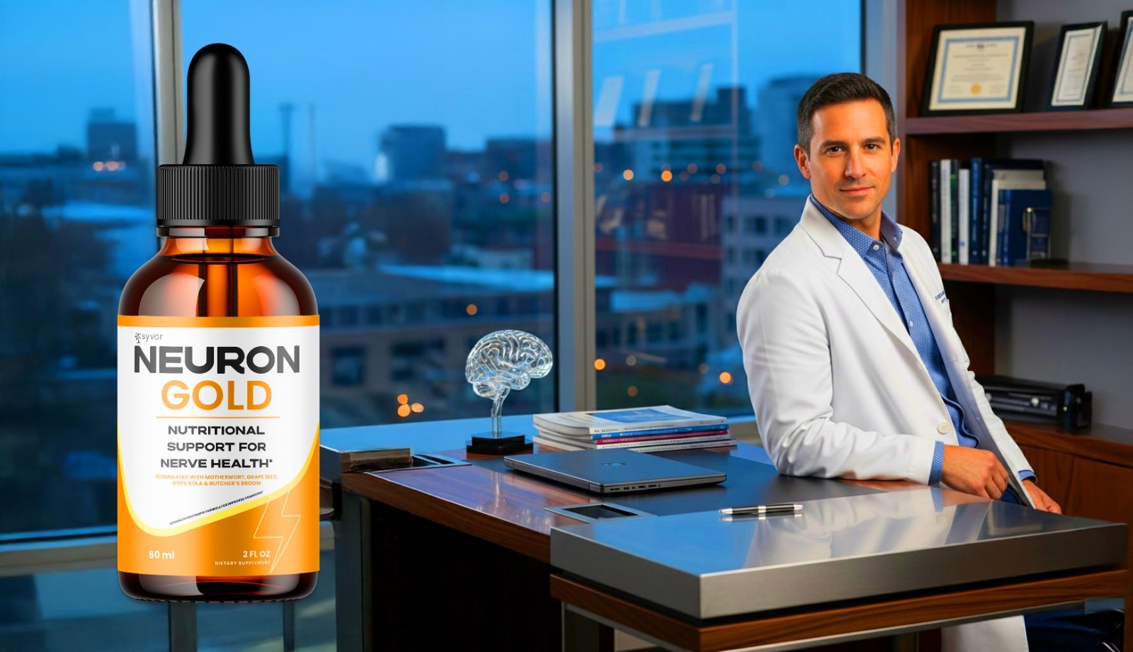 (5 Pack) Neuron Gold Drops Advanced Brain Health Support, NeuronGold 150 Serving