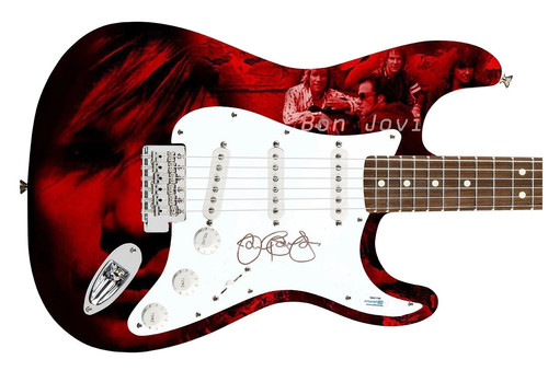 Jon Bon Jovi Signed Autographed Custom Photo Graphics Guitar ACOA ACOA