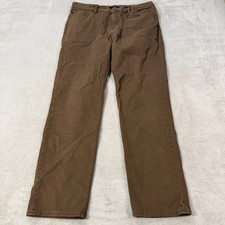 Banana Republic Traveler Pants Mens 36x34 Brown Slim Fit 5-Pocket Chino Stretch