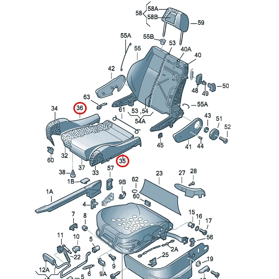 Fodere Recaro Golf 3 MK3 GTI VR6 – Cuciture Verdi – Kit 2 pezzi - Immagine 3 di 4
