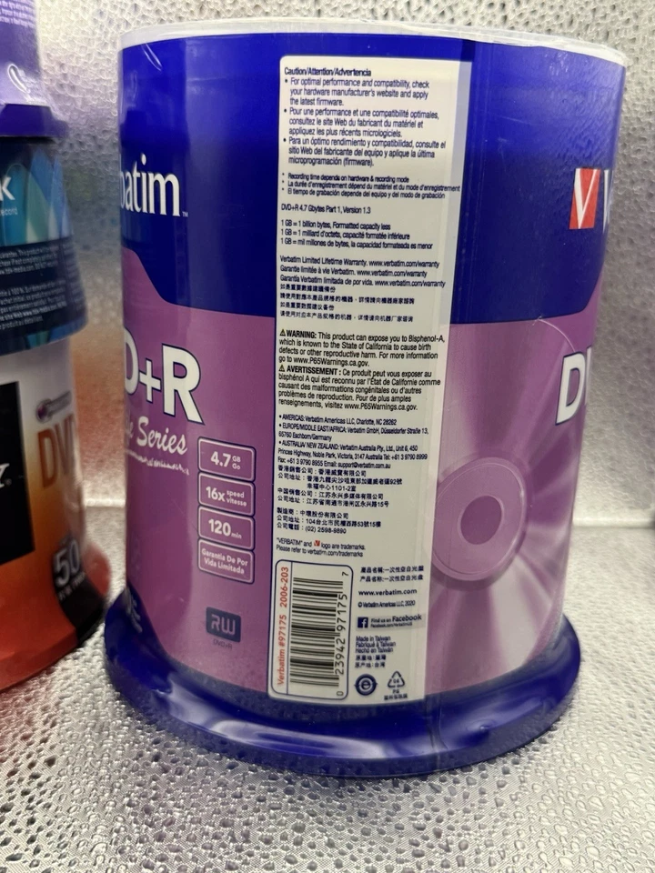 Maxell Verbatim Sony TDK DVD-R Blank Recordable Disc 4.7GB 16x Lot Of 190 Total - Image 4 of 4