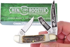 Hen & Rooster Int Sowbelly Pocket Knife 1.4116 Steel Blades Deer Stag Handle