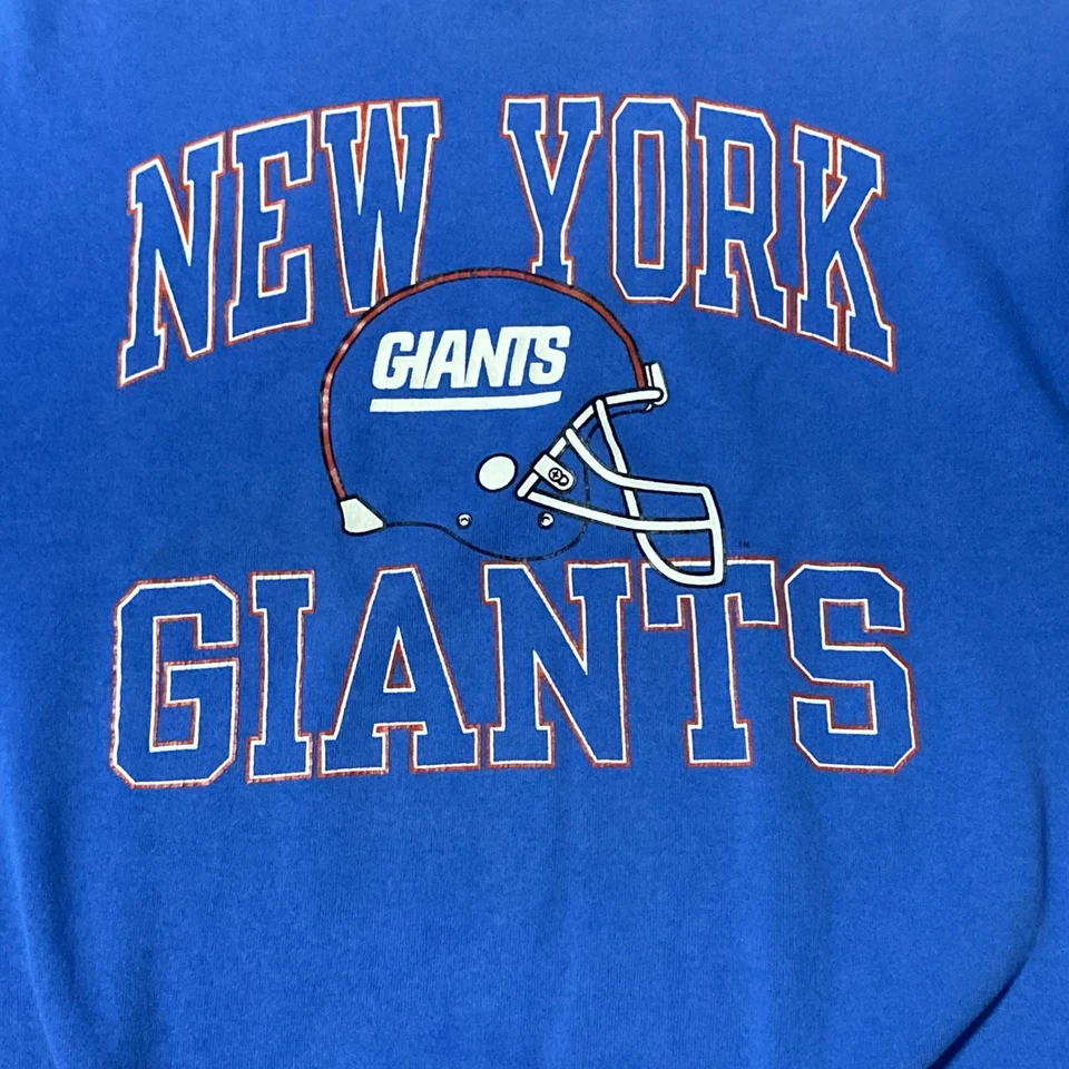 Sudadera De Colección New York Giants Para Hombre Grande Azul Equipo de Fútbol NFL Logo Y2K Foto 3 de 4