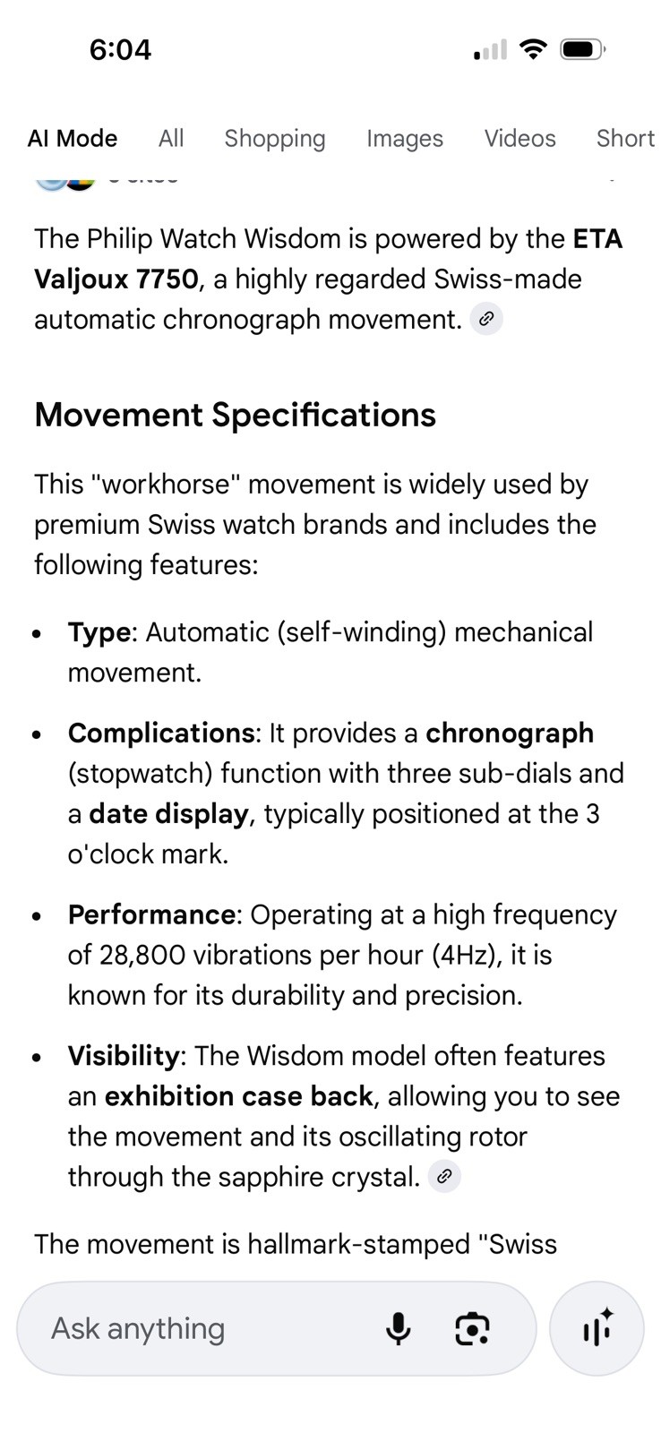 Phillip Watch Wisdom Automatic Chronograph. Servi… - image 11