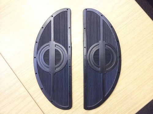 FOOTBOARDS RUBBER INSERTS FLATHEAD KNUCKLE PANHEAD 36 - 84 HARLEY 45 'HALF MOON' - Picture 2 of 2