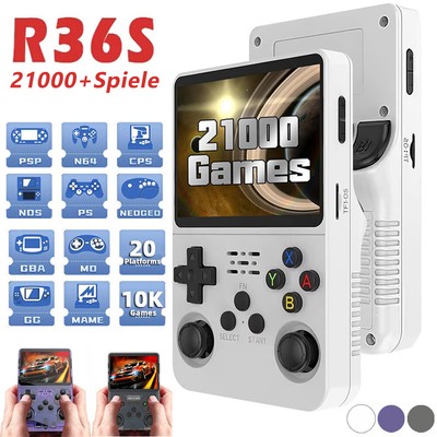R36S Retro Handheld Videospielkonsole Game Einbaute 21000 klassische Spiele Neu