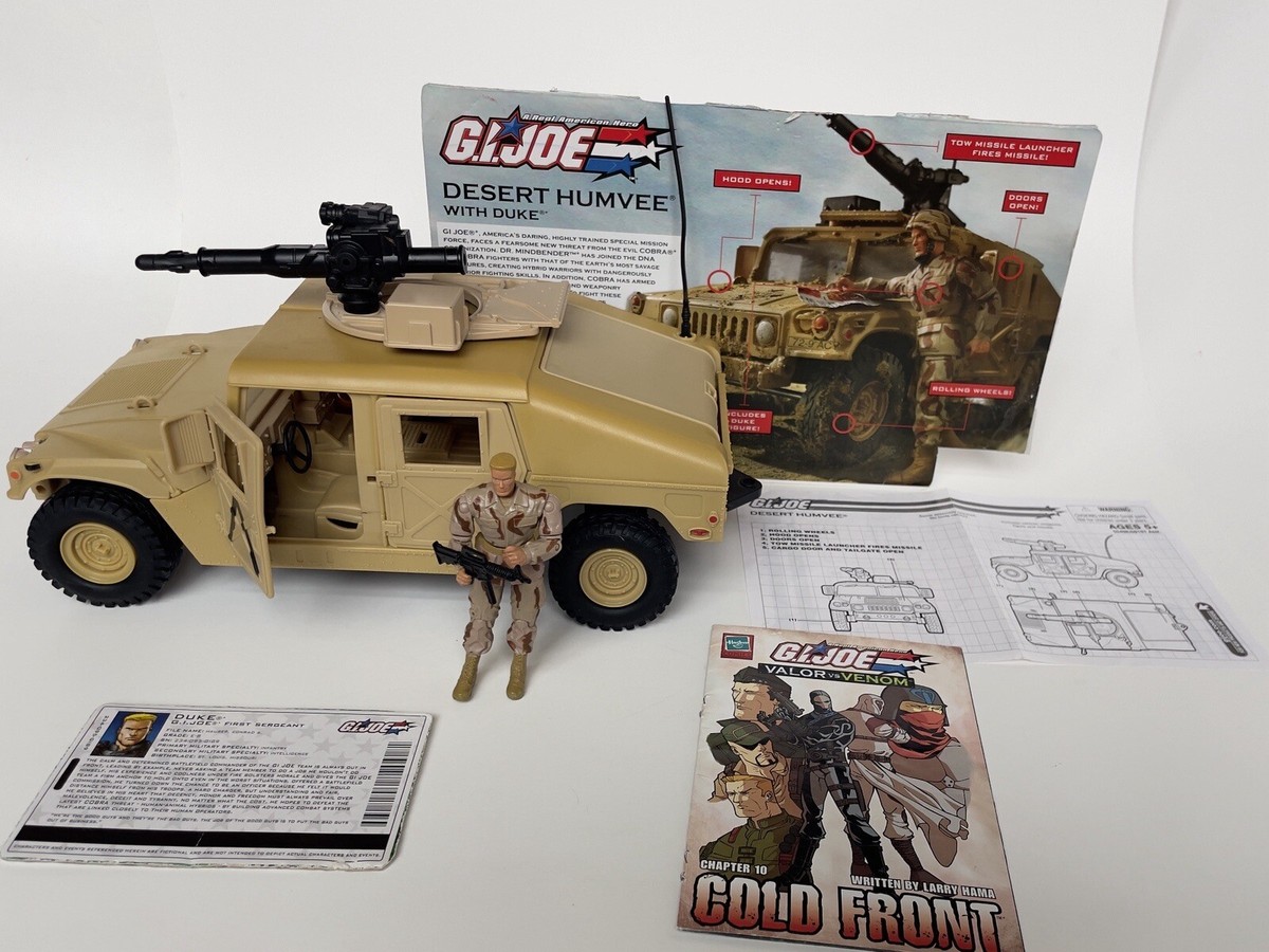 GI JOE DESERT HUMVEE w/ DUKE Hasbro 2004 100% Complete | eBay