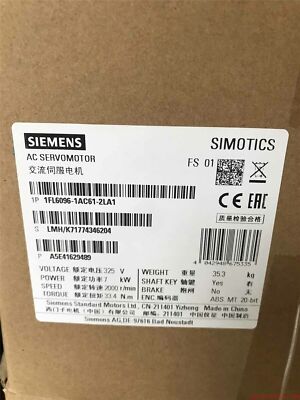 1FL6 096-1AC61-2LA1 NEW SIEMENS SIMOTICS Operating voltage 1FL6096-1AC61-2LA1