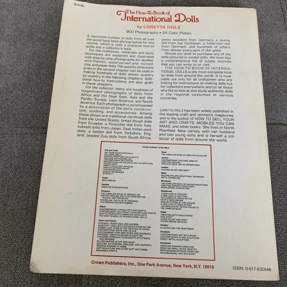 The How To Book International Dolls Loretta Holz 1980 1st Ed Foto 2 de 4