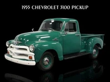 1955 Chevrolet 3100 Pickup Truck in Green New Metal Sign: 9x12" - Free Shipping