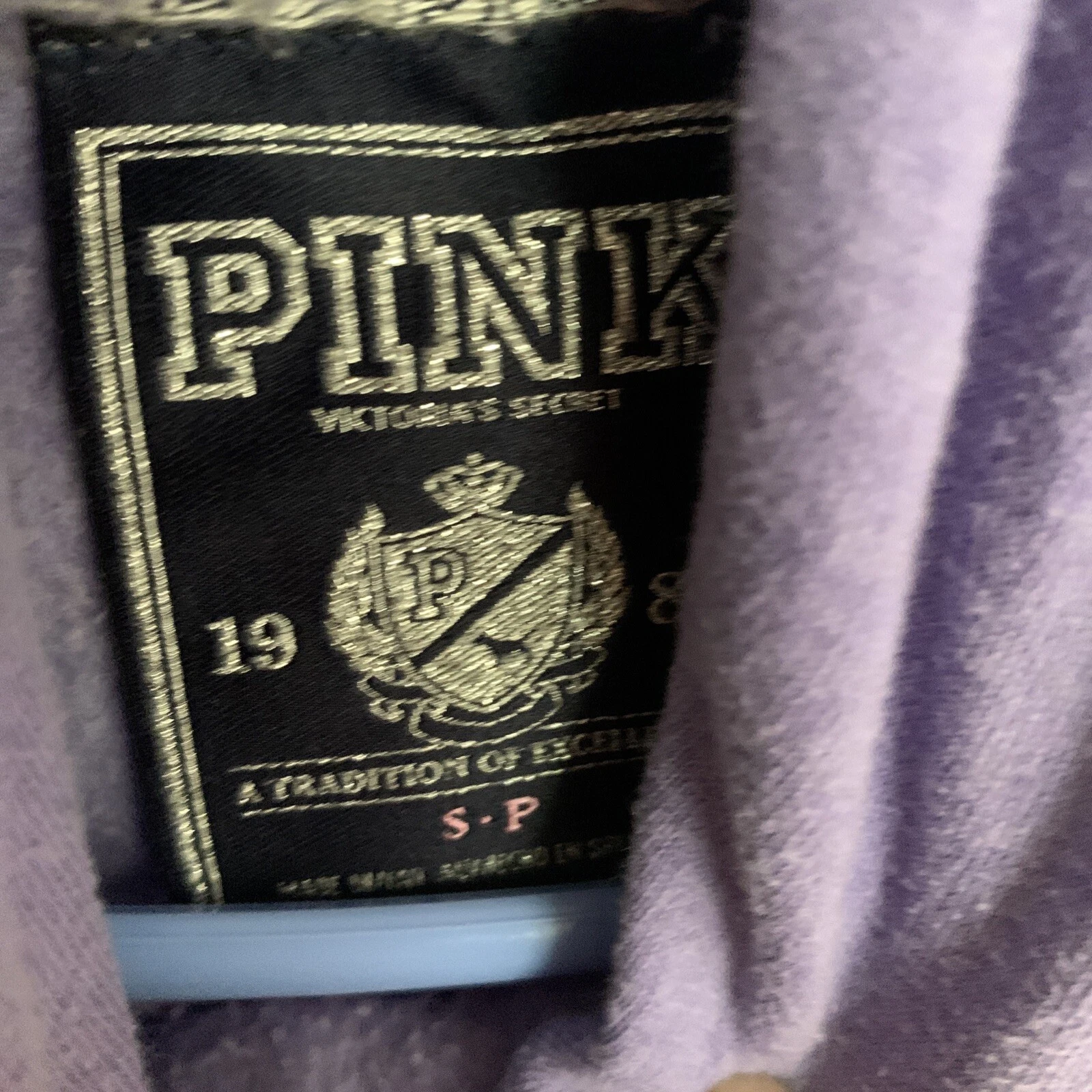 UNDERCOVER Felpa con cappuccio viola chiaro Victoria's Secret vintage taglia S