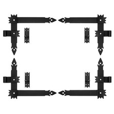 Angle Bracket 360 x 300x50 Hinge 16 Hinges Door Hinges Black 4 Pieces