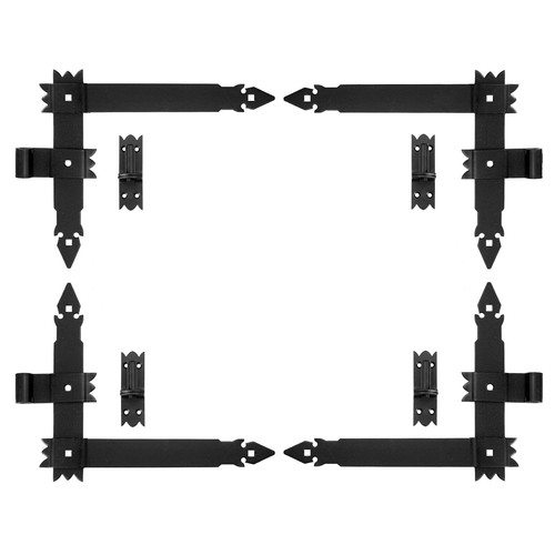 20pcs Charniere Porte Lourde, 73mm Charnières en T Noir, Charnières