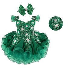 Jenniferwu Toddler Girls Pageant Lace Dress Birthday Party Dress with Headwear