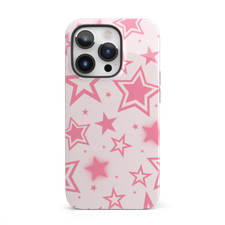 Aesthetic Pink Stars iPhone Case For iPhone 15 Plus 14 Pro Max 12 13 Mini 11