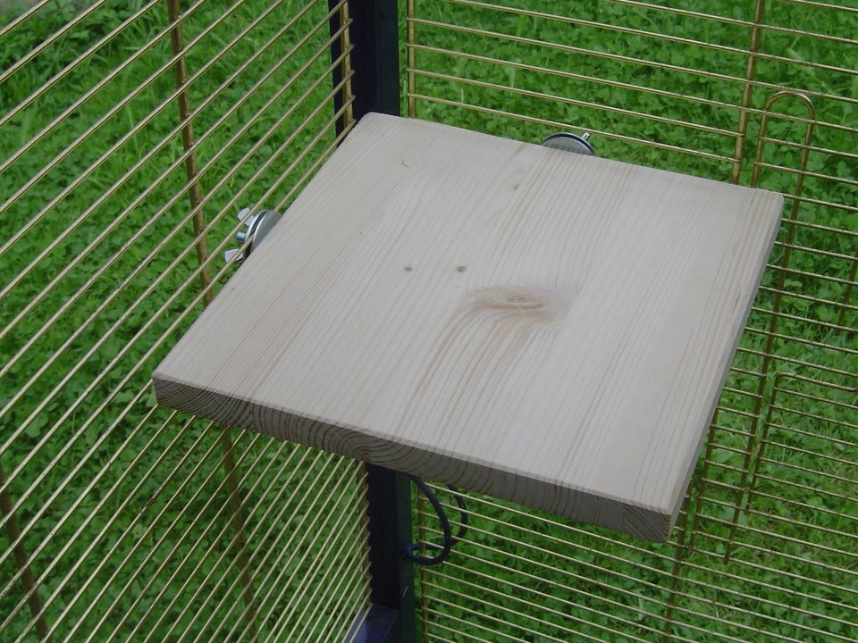 pipano Sitzbrett Ecke 15 x 15 cm, für Vogelkäfig, Wellensittich SE1515