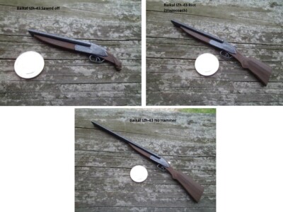 LF07 Baikal IZh-43 Double Barrel comp w Dragon & other 12 in fig Russian