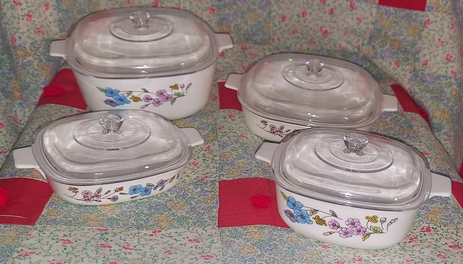 Vintage Lot Corning Ware Chilton Globe Plastic Play Toy Dishes Replica