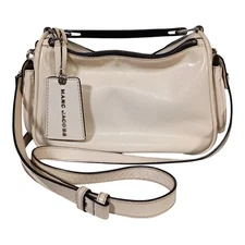 Marc Jacobs Handbag Medium Womens Ivory The Soft Box Satchel Top Handle Leather