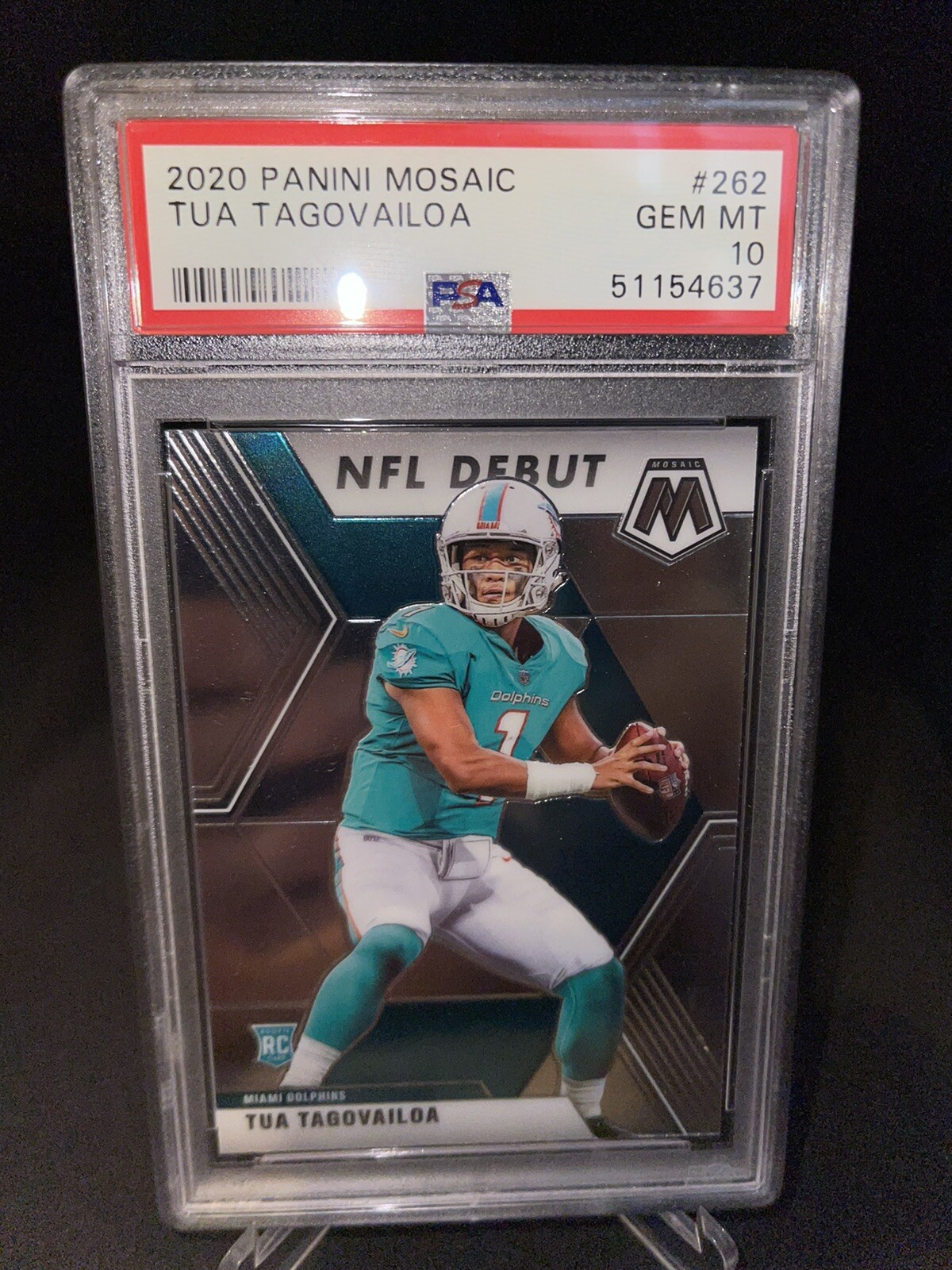 Mosaic NFL 2020 Dolphins Tua Tagovailoa Rookie Card *GEM MINT PSA 10*