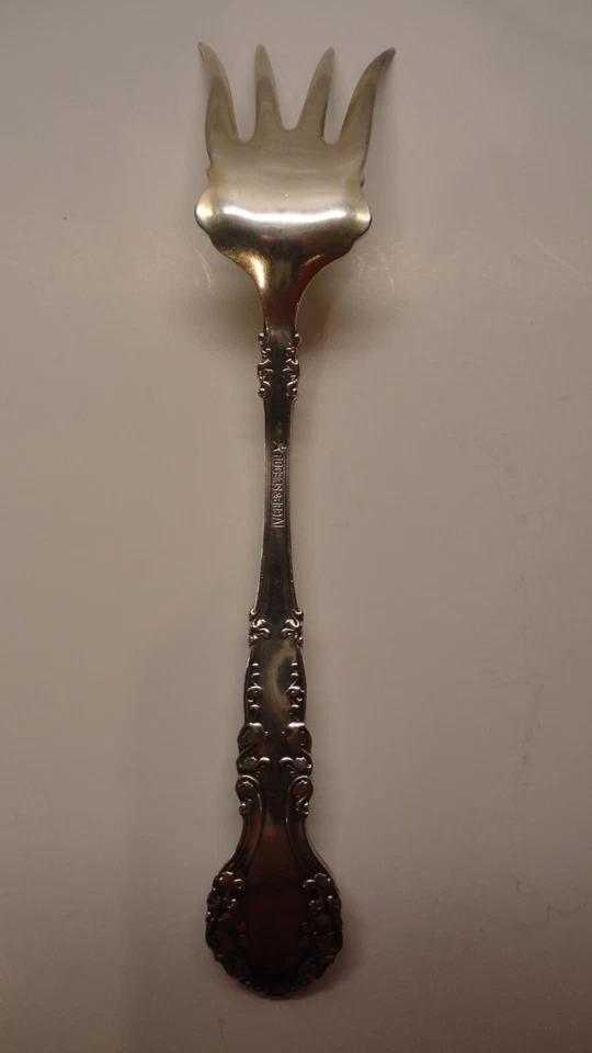 Antiguo tenedor internacional de carne astillada mediana del nuevo siglo 6 3/4" Foto 4 de 4