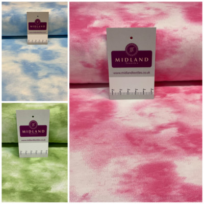 Tie Dye Clouds Baumwolle Stretch Jersey Kleiderstoff M1712