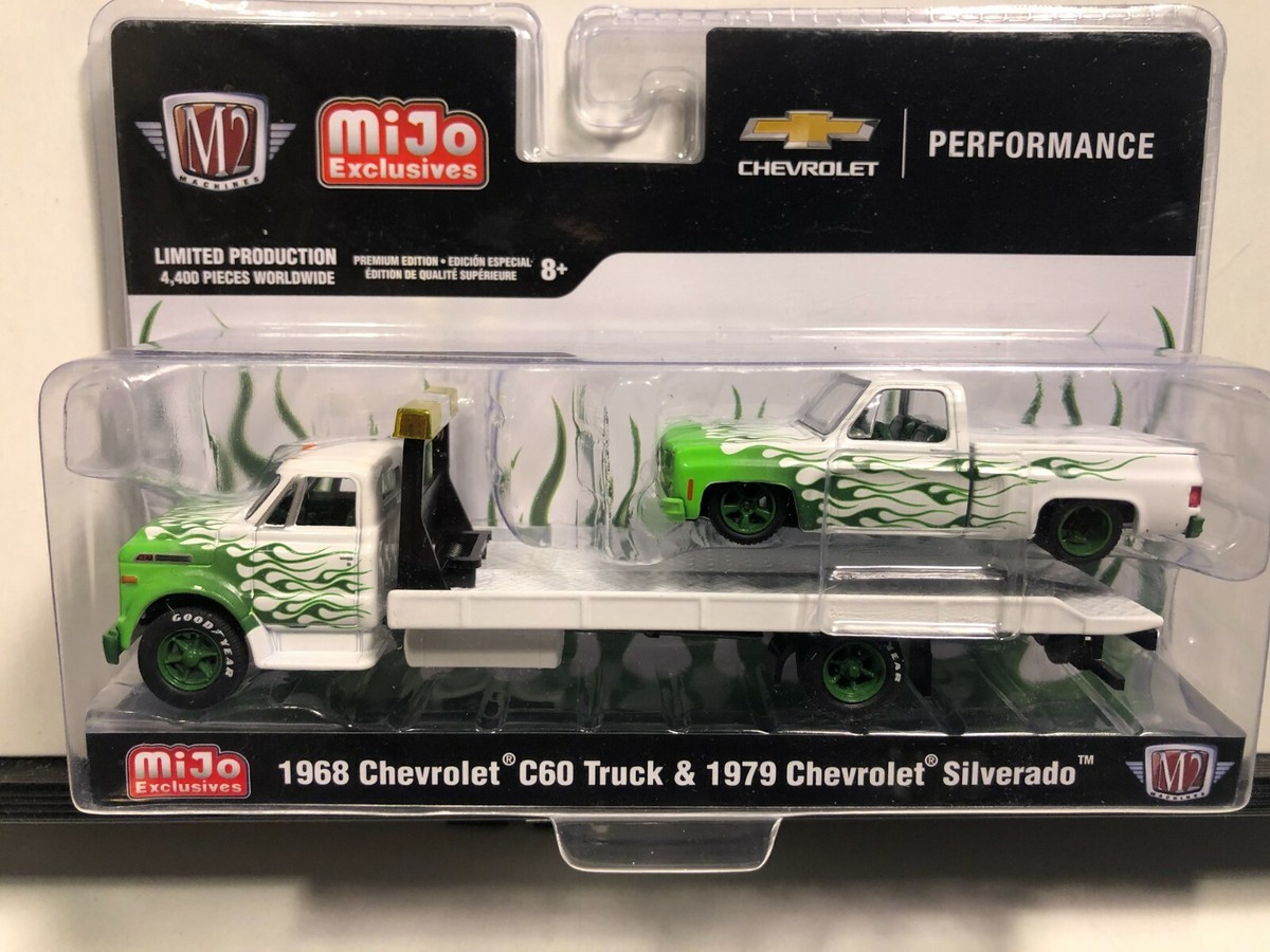 1/64 M2 1968 CHEVROLET C600 ROLLBACK & 1979 SILVERADO WHITE