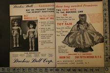 1950 MAMSELLE FI-FI DOLL CHARACTER LONG ISLAND BRIDE DUCHESS 2-pg TOY AD TN15