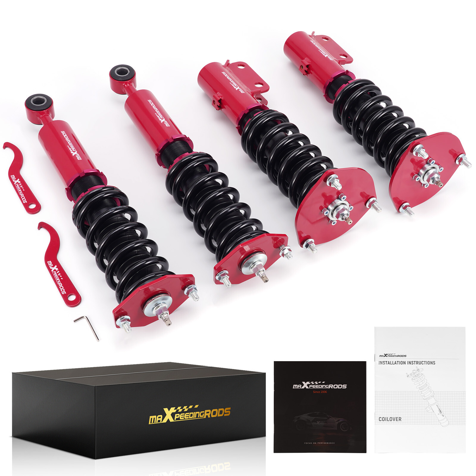 MaXpeedingrods 24 Step Damper Coilovers Shocks for Mitsubishi 3000GT AWD 91-99