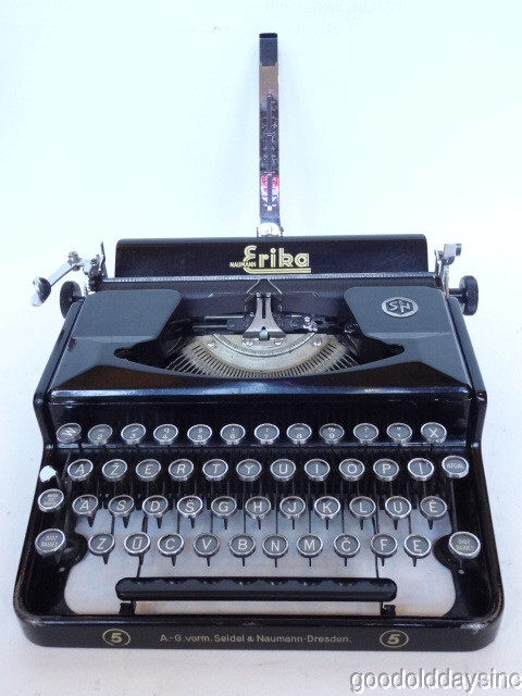 シーベル&ナウマン Erika no.5 タイプライター 1940年代東ドイツ 1938 Erika No.5 Typewriter Siedel & Naumann serial number