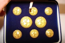 ROYAL ARMY MEDICAL CORPS LONDON BADGE BUTTON CO. SET UNIFORM BLAZER BUTTONS