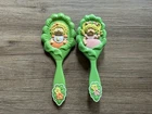 Rare Vintage 1984 Cabbage Patch Kids Plastic Green Mirror And Brush Vanity Set